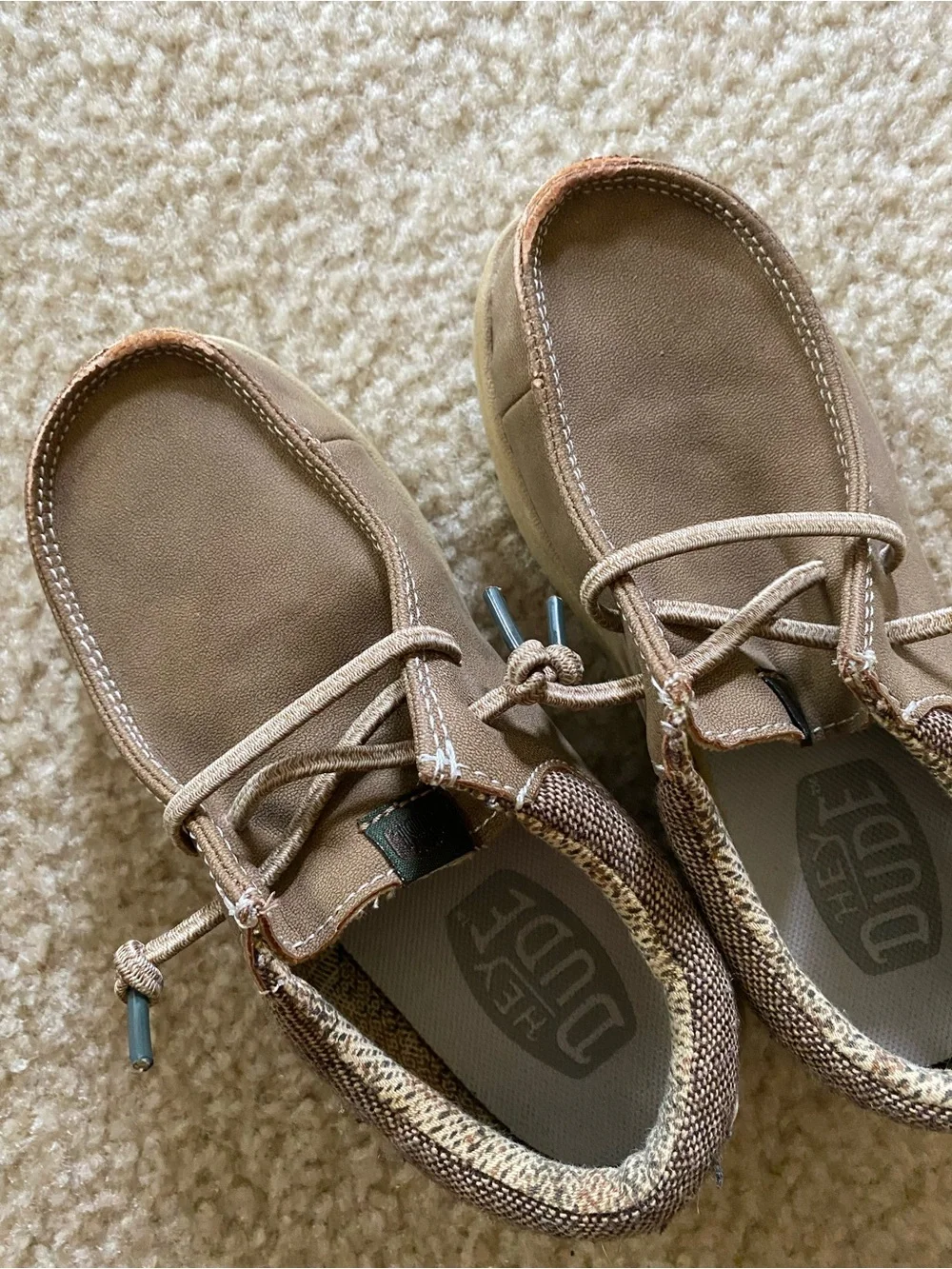 Hey DudeToddlersTan Canvas Boat Shoes
